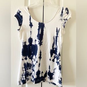 Guess Tie-Dye Top - White/Blue
